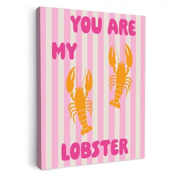 Canvas schilderij - Lobster - Love - Valentijn