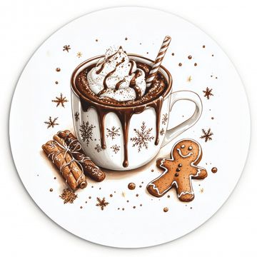 KitchenYeah - Keuken - Wandcirkel Forex - Chocomel - Decoratie - Koek - Winter