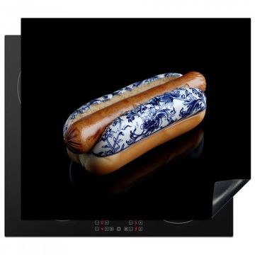 Inductiebeschermer - Hotdog - Porselein - Delfts blauw - Eten