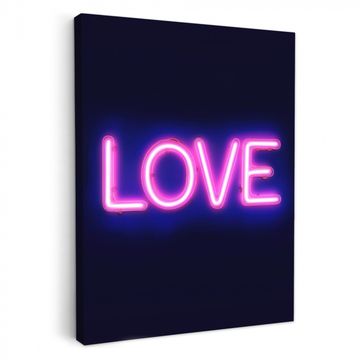 Canvas schilderij - Neon - Love - Valentijn