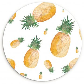 KitchenYeah - Keuken - Wandcirkel Forex - Ananas Aquarelle