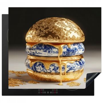 Inductiebeschermer - Delftsblauw - Goud - Burger