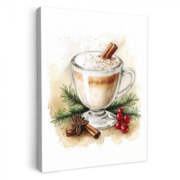 Canvas schilderij - Winter - Koffie - Warm - Decoratie