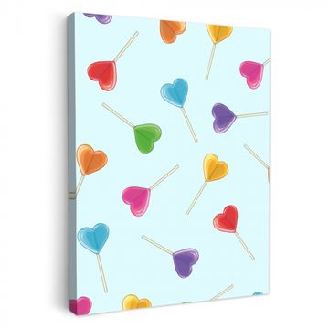 Canvas schilderij - Lolly - Regenboog - Snoep