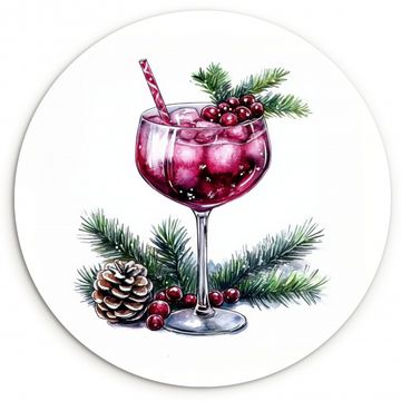 KitchenYeah - Keuken - Wandcirkel Forex - Winter - Cocktail - Decoratie - Drank