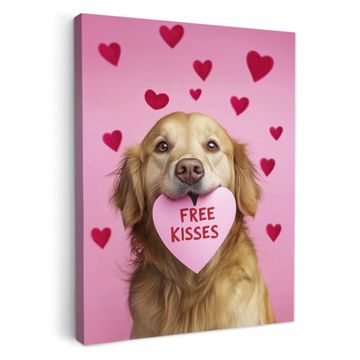 Hond - Kiss- Valentijn - Hartjes